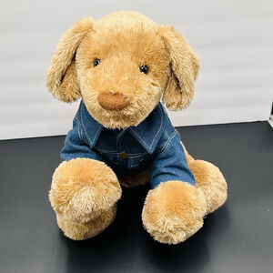 Vintage 1985 GUND Golden Retriever Puppy Dog Plush Toy Stuffed Animal 15"